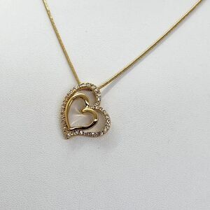 Worthington Gold Tone Double‎ Heart Pendant Necklace
